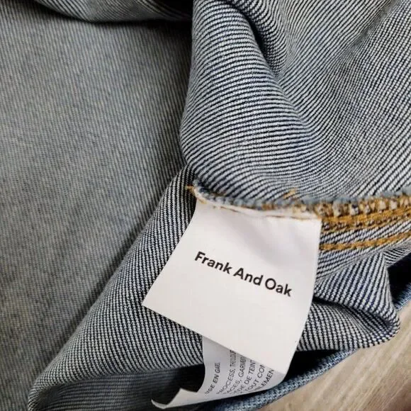 Frank and Oak Pinafore Denim Overall‎ Jean Dress Blue Pockets Womens Size… - Picture 13 of 14